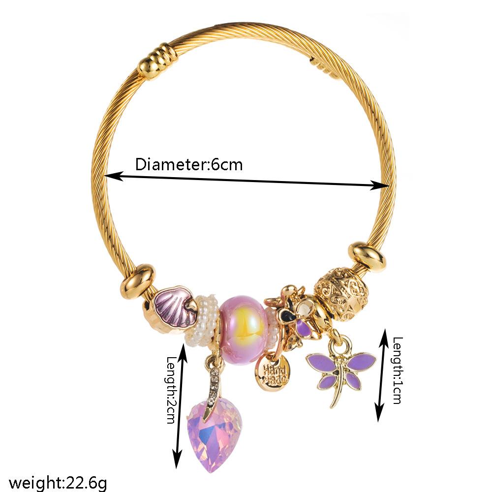 Bracelet for Women, Elegant and Unique Letter Dragonfly Pendant Bracelet, Versatile Friendship Bracelet
