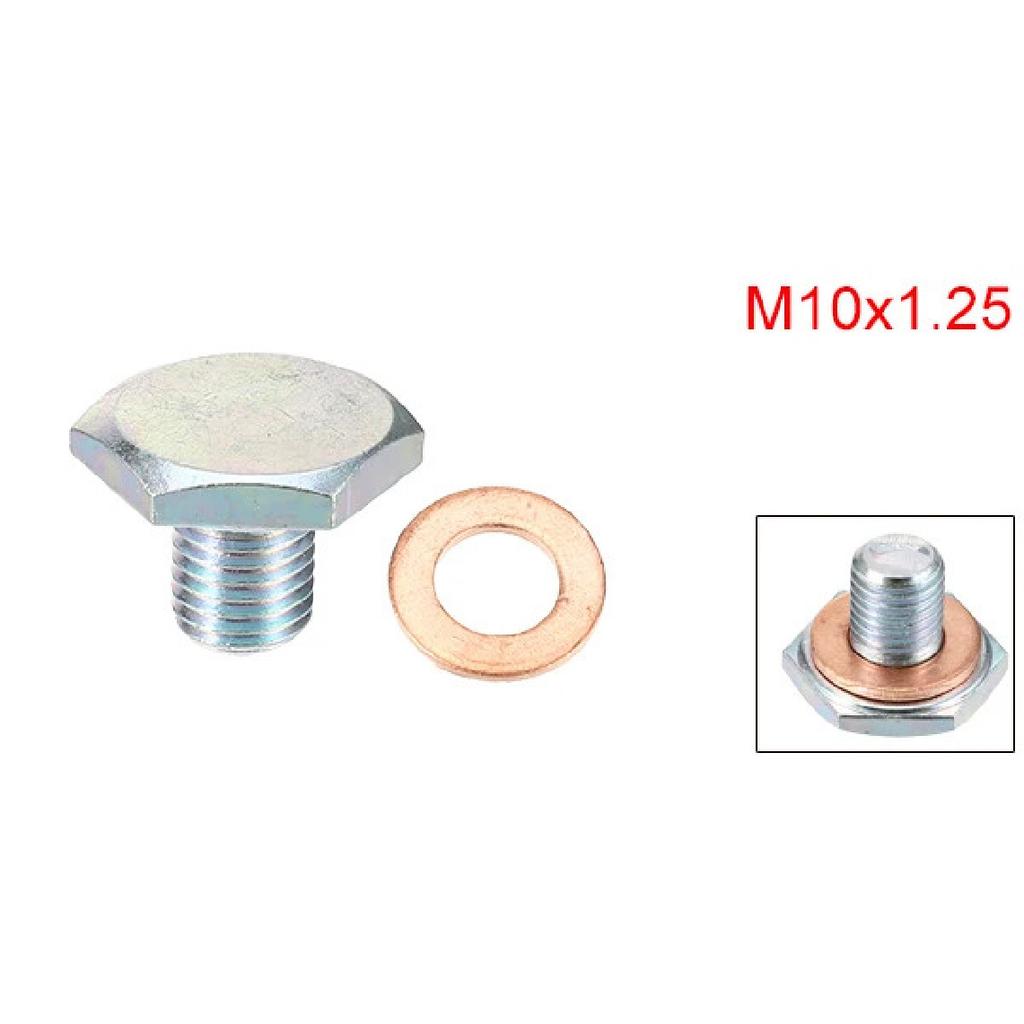 UXCELL Car Oil Drain Plug Sctew with Washer 1 Set M10x1.25 1146063 for Peugeot 508 2010-2018 for Ford Focus 2004-2020