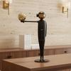 Iron Sculpture Minimalist Modern Abstract Statue Metal Figure for Hotel, Showroom, Display