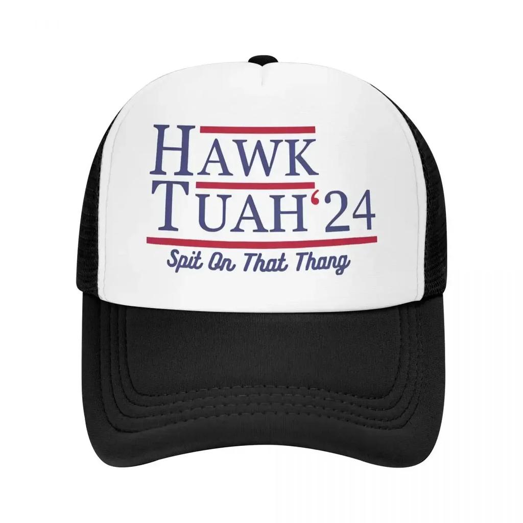 Hawk Tuah Spit On That Thang Trucker Cap Adult Outdoor Funny Hat Sun Hat Racing Cap Breathable Mesh Baseball Cap Summer