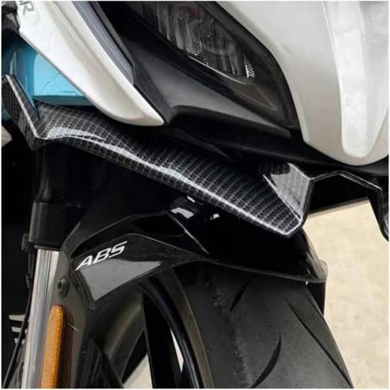 Motorcycle Side Wing Fairing for CF&Moto 450SS 2024, 450SR 2022-2024 Black Matte Carbon Fiber ABS Plastic