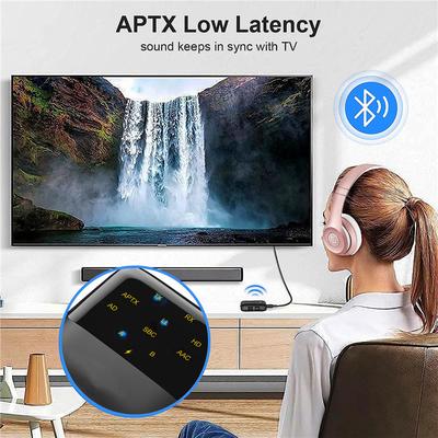 Receptor Transmisor Bluetooth 5.2 APTX HD Baja Latencia 3.5mm AUX 2 en 1 Adaptador de Audio Inalámbrico para Coche Auriculares Altavoz TV PC