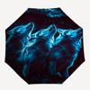 Wolf Pack Night Theme 8 Bone Hand Automatic Folding Fashion umbrella, Compact and Portable Design, A Perfect Gift for Birthday, Christmas or
