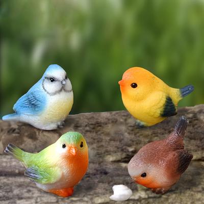 Simulation Wildvögel Tierspielzeug Niedliche Mini-Papagei-Modellfiguren Miniatur-Landschaftsornament Haushaltsdekoration Geschenke