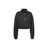 Sweatshirts Women's Black Stand Collar Moderate Regular HT4926