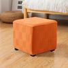 1PC Square Jacquard Ottoman Slipcover Durable Stretch Footrest Cover Anti-slip Storage Stool Furniture Protector Pouf Cover Home