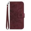 Suitable for iPhone15 Leather Case 13Pro Frosted Sunflower Card Wallet Protective Case 14plus Oblique Span