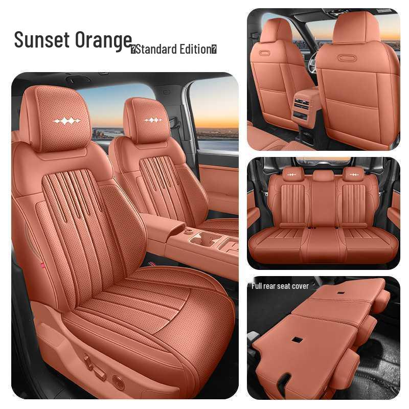 Titanium 7 Perforated Leather Car Seat Covers 2025 - Max Version for 200KM Two-Wheel Drive, Breathable & Full Coverage