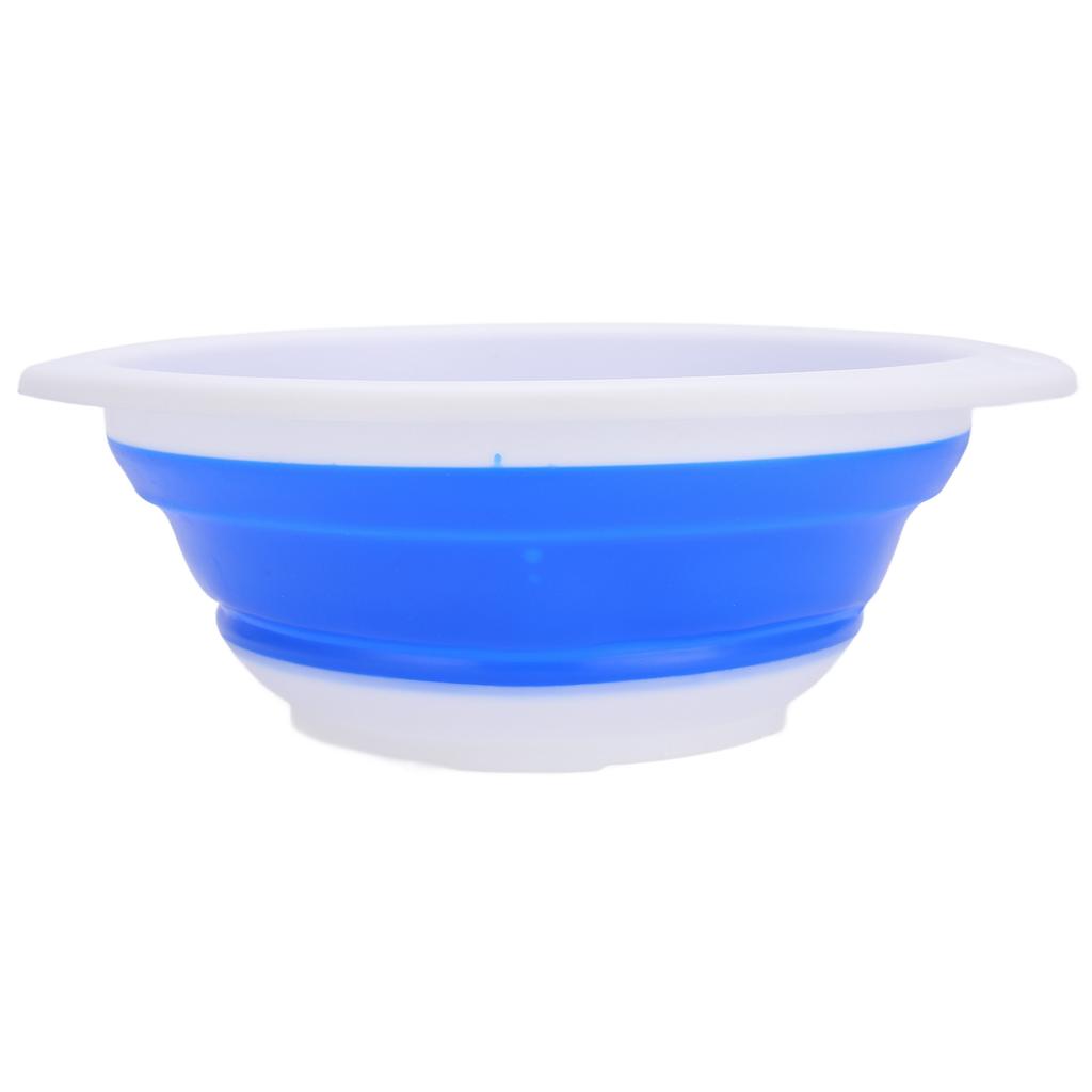 Folding Basin Portable Multifunctional Plastic Rubber Vegetable Washing Bucket for Travel30x26x10cm