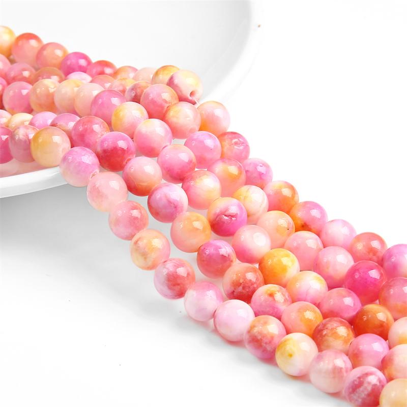 Natural Colored Round Beads Loose Round Beads For Jewelry Making DIY Bracelet Necklace Earring Accessories
