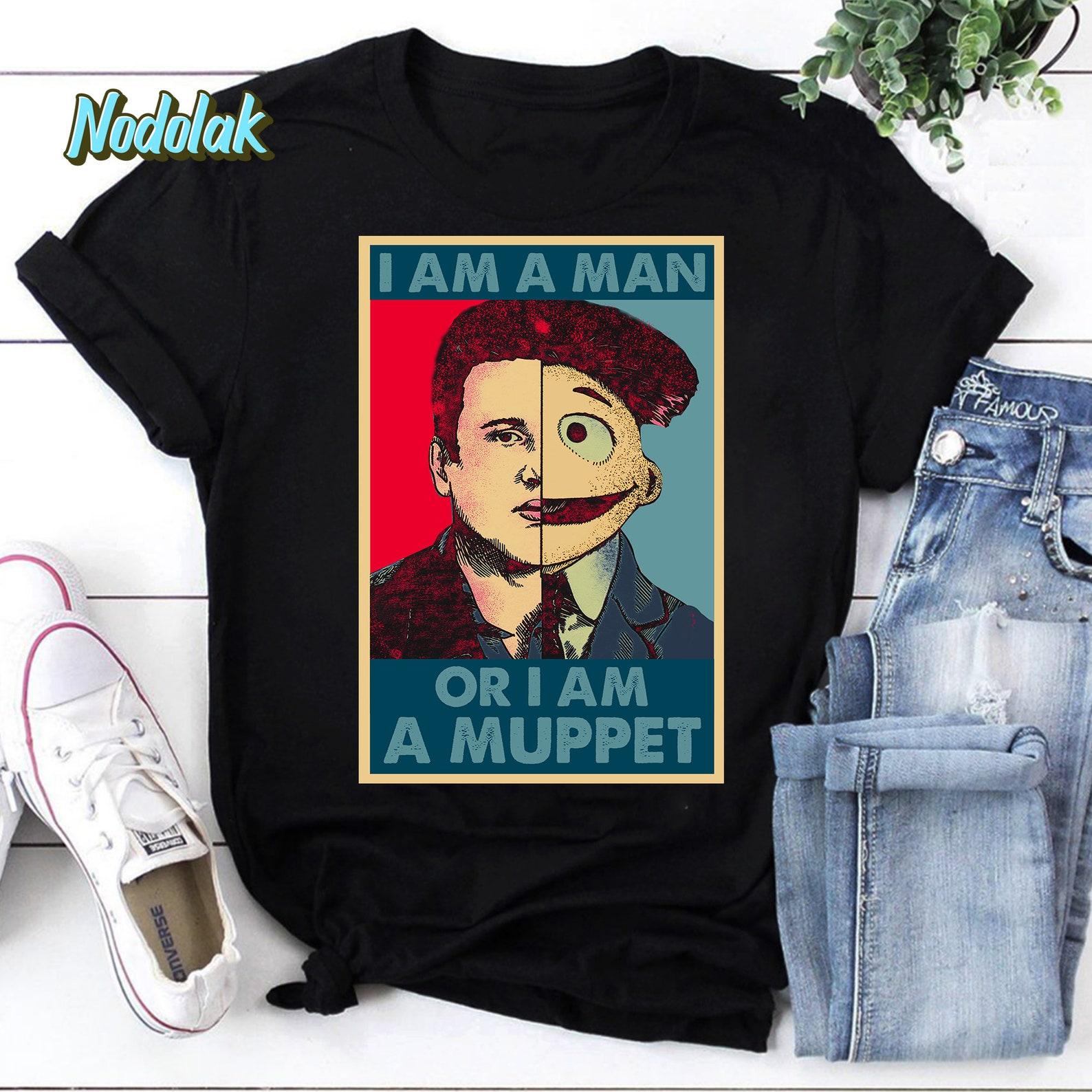 I Am A Man Or A Muppet Vintage T-Shirt, The Muppets Shirt, Love The Muppets Shirt, For The Muppets Lover Shirt M