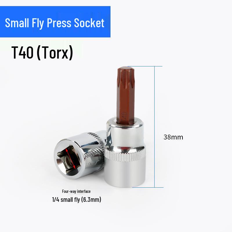 Screwdriver Socket Set: 1/4 Inch (6.3mm) Hex, Cross, Slotted, Pozi, Torx Bits