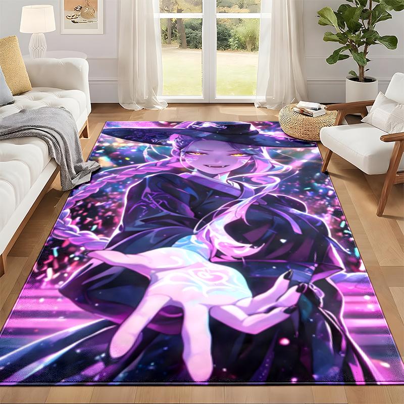 Kpop demon hunters Carpet Door Mat for Living Room or Bedroom Protective Mat Under Chair Office Decoration Christmas Gift Birthday Present