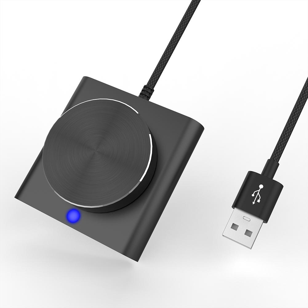 USB Volume Control Knob Audio Controller with Play/Pause/Back/Forward Volume Adjustment Knob with USB Cable for Windows/ Os