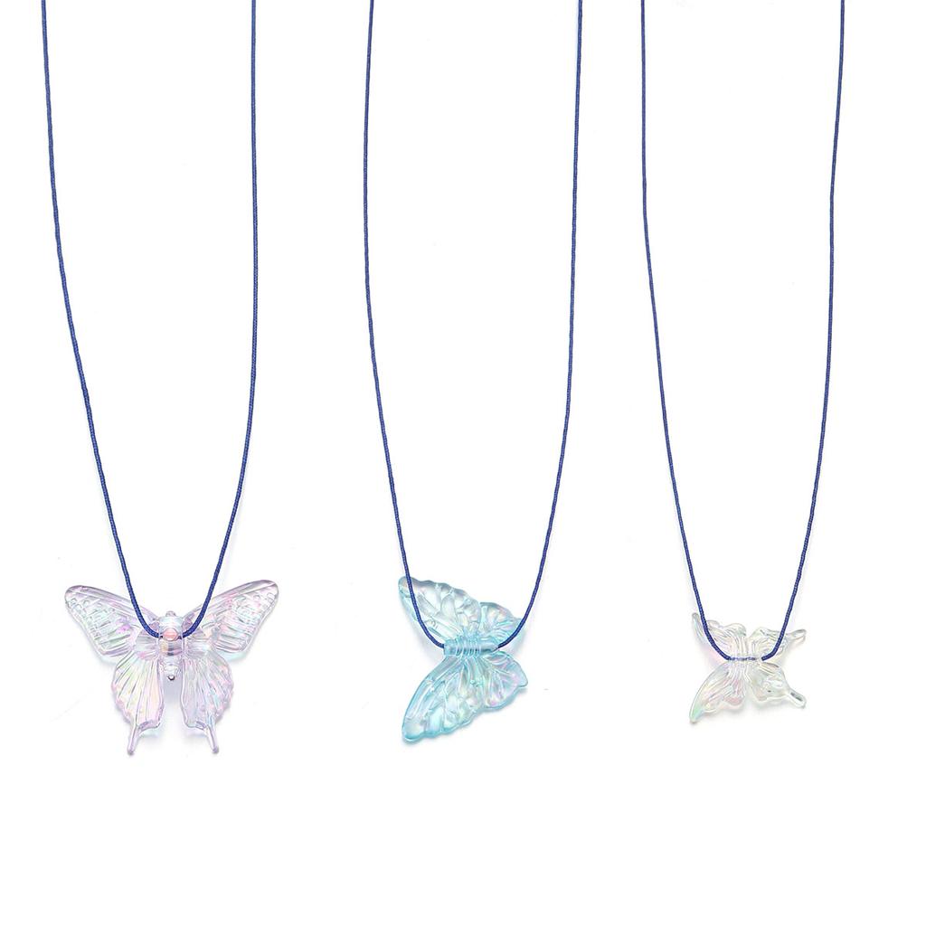 10Pcs Acrylic 3D Butterfly Charms Color Plated Loose Spacer Bead for Jewelry Making Accessories DIY Bracelet Earring Phone Chain