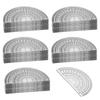 Pachet de 100 de raportoare transparente din plastic la 180 de grade, 4 inci, raportoare geometrice pentru desen