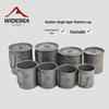 Widesea Lightweight Titanium Camping Cup with Lid - Portable and Easy to Store Tableware
