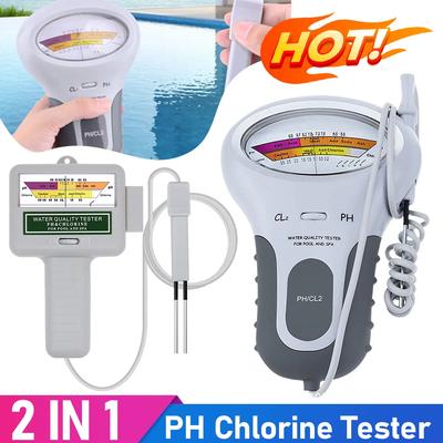 2 In 1 Chlorine Meter PH Chlorine Tester PC-101 Level Portable Digital PH Meter Water Quality Pool Spa Analytical Instruments