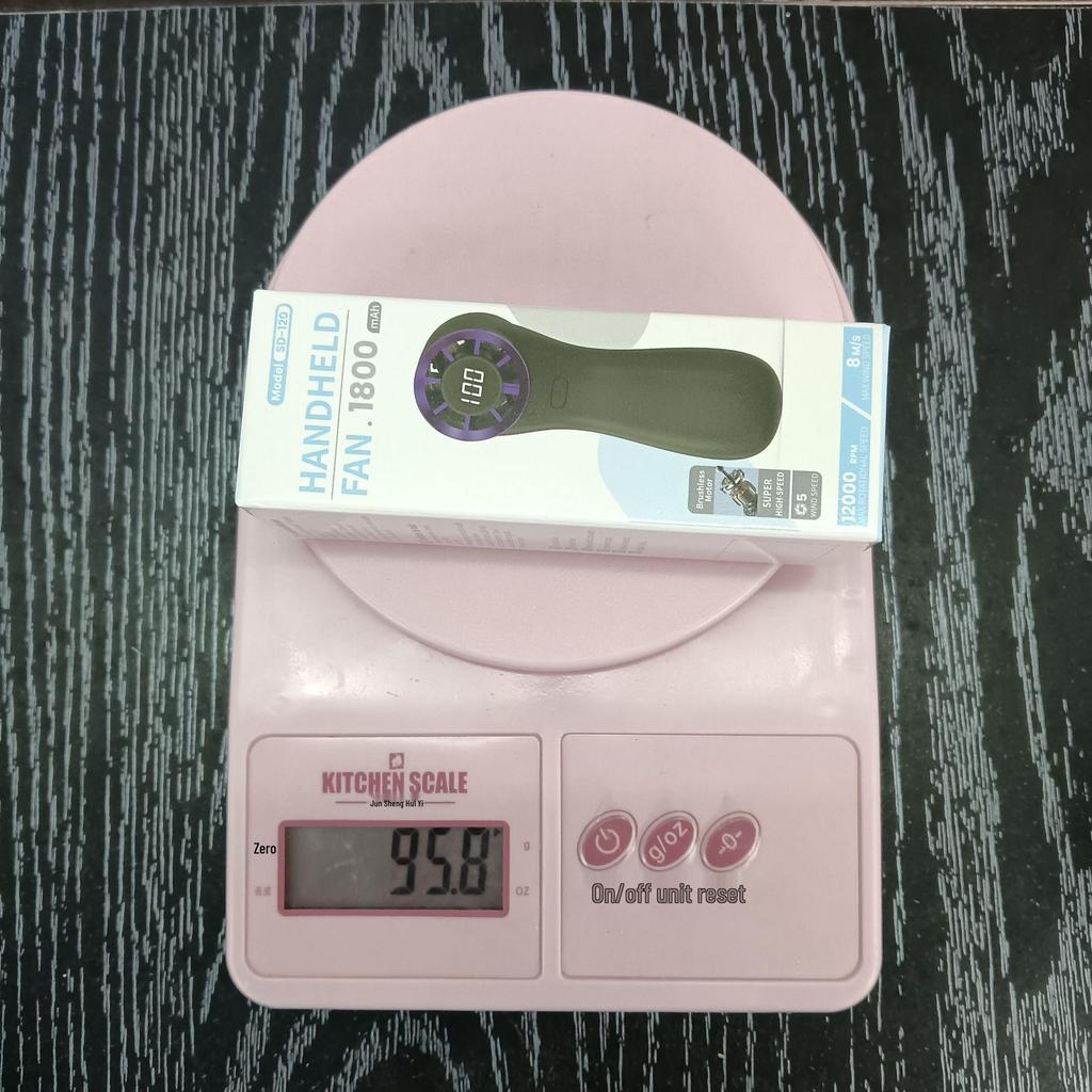 100-Speed USB Portable Silent Mini Fan with Digital Display - Handheld, Long Battery Life, Fits in Girls' Bags