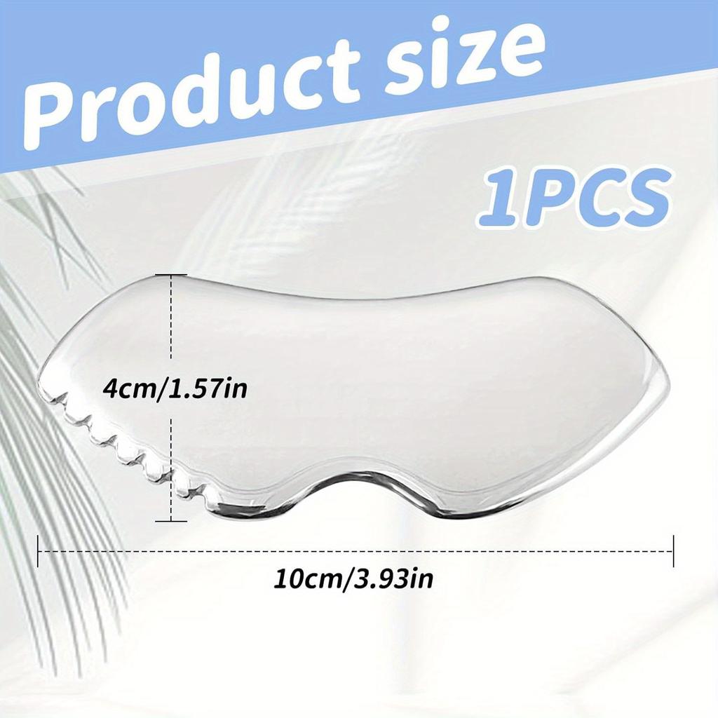 Gua Sha Stainless Steel, Metal Face Gua Sha for Jawline Sculpting, Guasha Tool Face Body Gua Sha (Silvery) Guasha Board