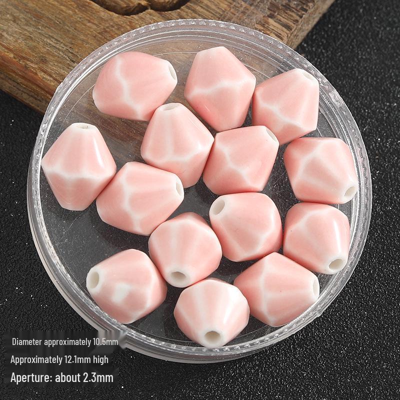 Macaron Rhombus Ceramic Beads for DIY Jewelry Making