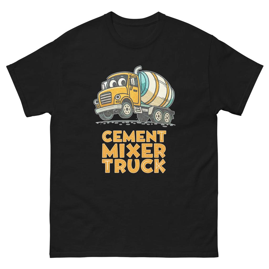 Cement Mixer Truck Transportation Vehicle Illustration T-Shirt