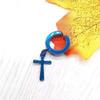 Elegant Stainless Steel Unisex Non-Piercing Earring Men Ear Cuff Cross Clip Earring Fashion Jewelry