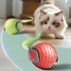 Interactive Smart Cat Ball Toy, Automatic Rolling Electric Pet Teaser, USB Rechargeable Self-Moving Bouncing Toy for Kitten
