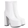 Sexy Platform Women's Ankle Boots 2025 Winter Shoes High Heels Short Boot Black White Red Dance Party Shoes For Girl Large Size