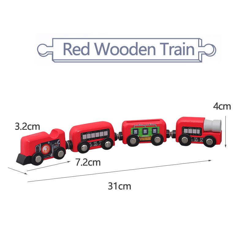 

Горячий поезд набор магнитных игрушечных машинок детские трековые аксессуары ручная раздвижная головоломка деревянная совместимая с различными треками подарок W10
