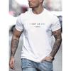 Men's Summer Loose Fit  100 Cotton cest La Vie PrintT-shirt Tops