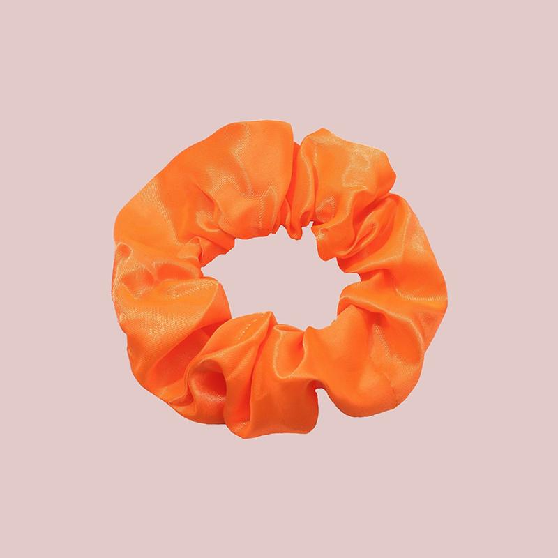 8Pcs  Satin Fabric Sausage Loop Hair Rings Set Solid Colour Fabric Loop Hair Rope Hair Scrunchies Scrunchy Black Coffee