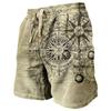 Boxing Shorts Pants 3D Print Fighting Training Retro VINTAGE Pirate  Compass Map Ship Boat Knight Unisex Men Women Quick Dry Fitness Gym Sport Workout