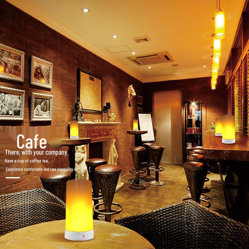 Gravity-Sensing Flame Decorative Table Lamp with Remote-Controlled Atmosphere Adjustment