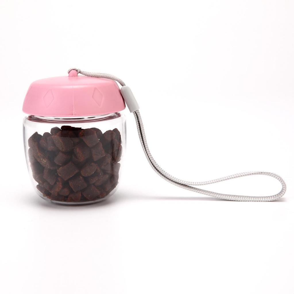 Portable Dual Pet Water & Food Cup for Dogs & Cats - Ideal for Outdoor Walks and Travel.