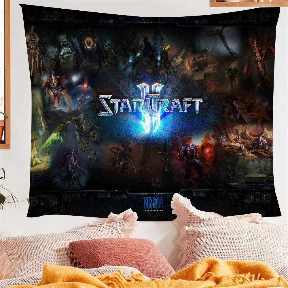 1PC Game SStarCraft 2 Tapestry Art Printing Japanese Wall Tapestry Anime Wall Hanging Home Decor