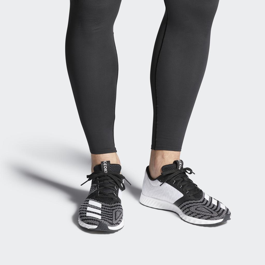 Adidas Aerobounce Pr Comfortable Casual Breathable Fabric Low-Top Running Shoes Men Sneakers Black White AQ0106