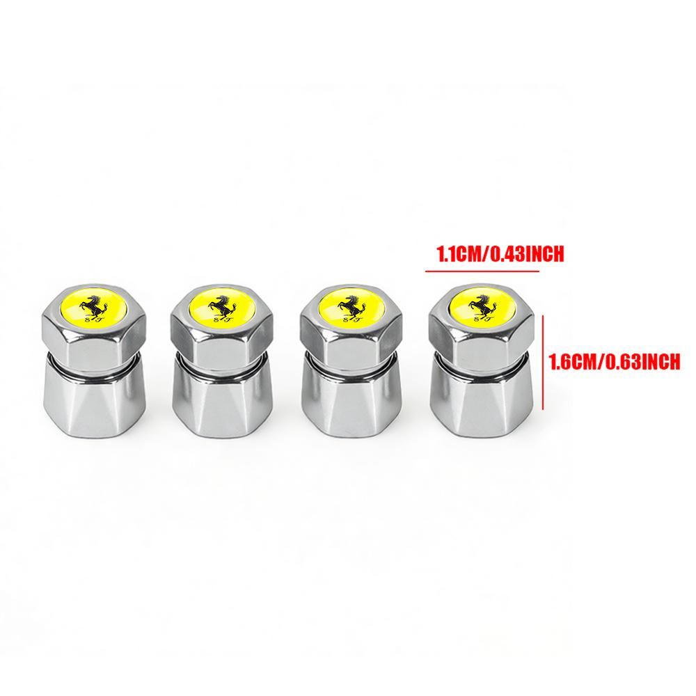 3D Styling Car Valve Caps Wheel Tires Air Tyre Stem Protective Cover For Ferrari 458 488 599 612 F12 458 458ltalia Accessories JG4