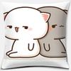 45x45cm Cartoon Cute Peach Blossom Cat Series Pillowcase Living Room Sofa Office Seat Soft Cushion Cover Home Decoration