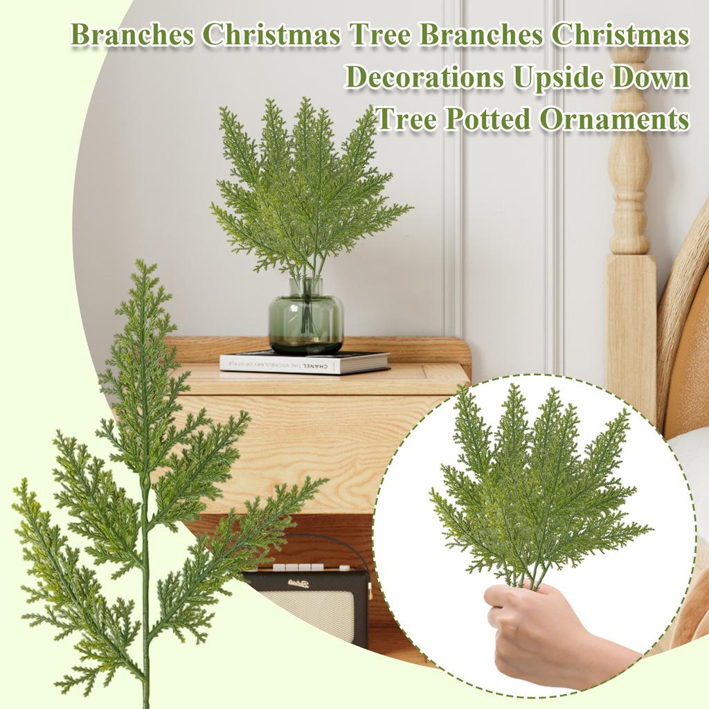 Simulation Branches PE Branches Christmas Tree Branches Christmas Decorations Upside Down Tree Potted Ornaments