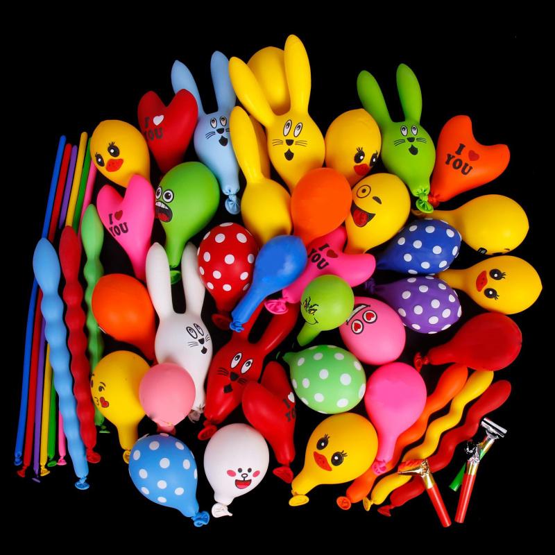 50/100 PcsNo gas pump provided Cartoon Balloons Decoration Helium Inflatable Balloons Animal Duck Rabbit Balloon