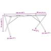 X Shape Dining Table Frame 160 X 80 X 73 Cm Steel