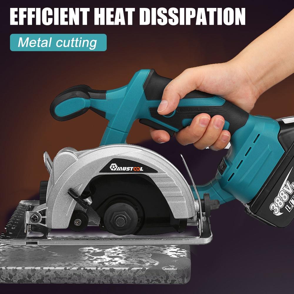 125mm 3Gear Brushless Electric Circular Saw 45 Wood Cutting Machine Adjustable Cordless Saw for 18V Battery