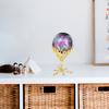 Hollow Crystal Ball Stand Alloy Metal Desktop Display Base for Sphere Decorative Centerpiece Home Office Living Room Bedroom
