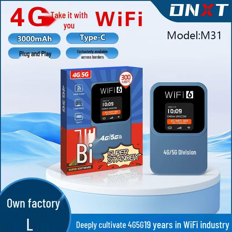 

M31 Portable 4G WiFi Router with SIM Card Support and 3000mAh Capacity 1