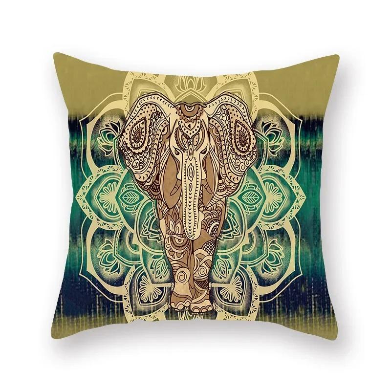 Retro Religious Ethnic Pattern Print Series Pillow Cover Bohemian Home Decor Bedroom Room Living Room Sofa Cushion Cover