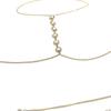 European And American Sexy Metal Imitation Pearl Chain Body Chain