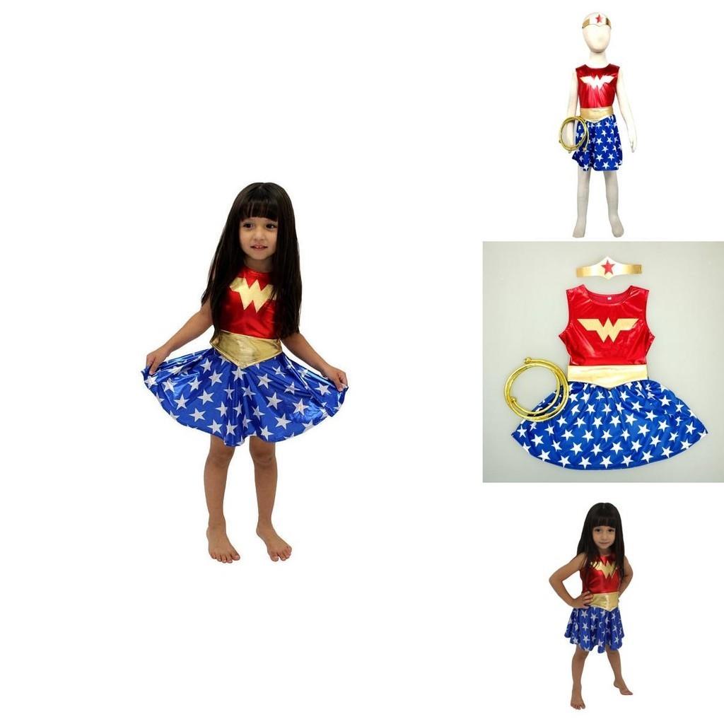 Wonder Woman Baby Costume Dress With Rope For Superhero Girls