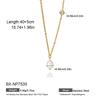 Cross-Border Fashion Zirconia Pearl Pendant Necklace - 18K Gold Stainless Steel, Luxurious INS Style Women's Jewelry
