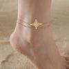 Cavigliera Jeshayuan Pentagramma della Strega per Donna Cavigliera Tetragrammaton Ebraico Cavigliere Nodo della Strega Gioielli Amuleto Regalo